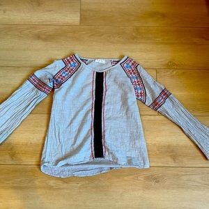 THML bohemian style long sleeve shirt sz XS